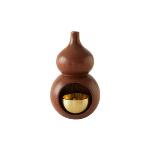 Timbre de madera maciza con forma de calabaza y campana de latón, estilo japonés, fácil instalación - Product Image 5