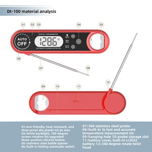 Kitchen Barbecue <strong>Thermometer</strong> Food Grill Meat Probe Household <strong>Cooking</strong> Electronic Food <strong>Thermometer</strong> DT-100 Shenzhen - Product Image 4