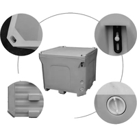 Bacs à poisson en plastique industriel emboîtables à caractéristique thermique 330L Conteneurs empilables pour la logistique, le transport et l'utilisation alimentaire Bac de stockage isolé pour poissons