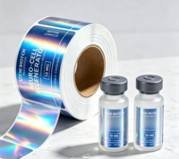Autocollant holographique personnalisé, étiquette pour bouteille en PET, service d'impression pour flacons de 10 ml et 20 ml