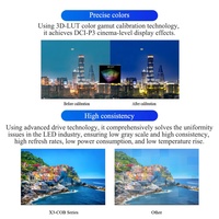 Pantalla LED COB para Interiores, Ultra HD, Formato 16:9, Delgada, de 108, 136, 163 y 190 Pulgadas, 4K, Micro LED, para Video Wall y TV Doméstica, P1.2 P0.9, con Certificación CE UL