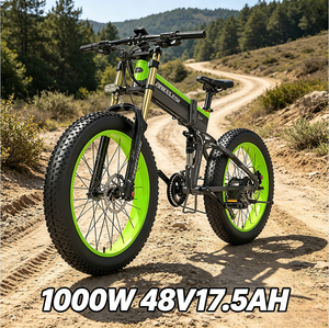 Expédition UE/Royaume-Uni – Vélo Tout-Terrain Pliable <span class=keywords><strong>LANKELEISI</strong></span> <span class=keywords><strong>XT750</strong></span> Plus 1000W 48V17.5AH avec Batterie au Lithium, Suspension Intégrale, 27 Vitesses, Pneus 26*4 - Product Image 2