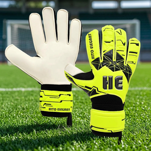 Meilleurs gants de gardien de but de haute qualité pour l'entraînement Gants de football en gros Protection des doigts Couleur jaune et noire - Product Image 2