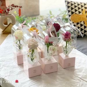 Tùy chỉnh cao cấp thân thiện với môi phân hủy sinh học Giáng sinh hoa theo chủ đề Hộp Quà Tặng hiển thị trường hợp dập nổi Matt cán cho - Product Image 5