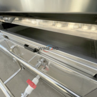Vlees Pluimvee Groente Fruitmand Wasapparatuur SUS304 Tunnelontvetting 360° Spuit Waterbesparend