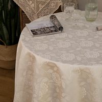 Nappe Ronde de 90 Pouces Imperméable en Polyester Écologique pour Hôtels, Banquets, Événements, Location, Commandes en Gros, Couleurs et Tailles Personnalisables