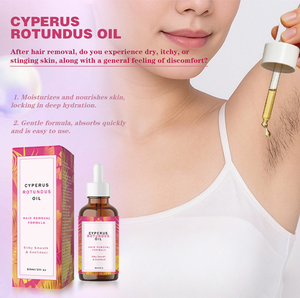 Huile naturelle de Cyperus Rotundus 60 ml, huile hydratante et apaisante pour le corps, ralentit la repousse des poils, convient à tous les types de <span class=keywords><strong>peau</strong></span> - Product Image 4