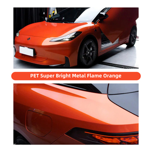 Siêu sáng kim loại Blaze <span class=keywords><strong>Orange</strong></span> xe bọc phim màu sắc mới PVC Vinyl ppf siêu sáng kim loại Blaze <span class=keywords><strong>Orange</strong></span> xe màu cơ thể cuộn - Product Image 5