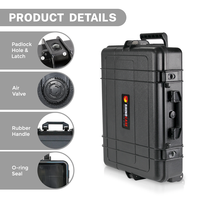Valise à roulettes IP67, robuste, multi-usages, en plastique, pour équipement, fabriquée par le fabricant, pour la protection