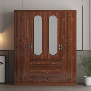 ZhiQu-pannello truciolare di vendita caldo per personalizzazione <span class=keywords><strong>armadio</strong></span> camera da letto <span class=keywords><strong>armadio</strong></span> mdf a 4 ante con specchi <span class=keywords><strong>armadio</strong></span> in <span class=keywords><strong>PVC</strong></span> plastica - Product Image 2