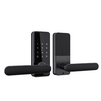 Serrure de porte de sécurité en alliage de zinc JIXIN avec combinaison de mot de passe, clavier ignifuge/contrôle par application pour portes en bois/acier, carte mémoire intégrée