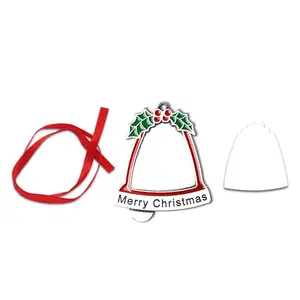 סיטונאי תגיות כובע של סנטה עשה זאת בעצמך קישוטי עץ חג המולד מחזיק מפתחות הדפסת העברה חמה מחיר זול מסגרת תמונה מוסמכת ROHS