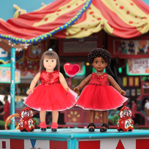 Nouvelle robe rose rouge de rêve pour poupée américaine de 18 pouces, mini-poupée de mode en plastique pour garçons - Product Image 2