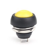 Mini interruptor de botón pulsador momentáneo de reinicio a prueba de agua de 12mm para piezas de horno de coche y barco