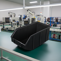 Boîte de rangement SMT antistatique ESD noire, conteneur de composants PCB conducteurs en plastique