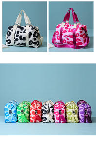 Femmes Grande Capacité Sport Fitness Gym Yoga Tote Weekender Overnight Bags Foldable Convertible Travel Duffle Bag Leopard - Product Image 5