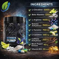 Poudre de pré-entraînement à l'oxyde nitrique en gros sous marque privée, supplément de récupération musculaire et de gestion du poids, service OEM ODM personnalisé