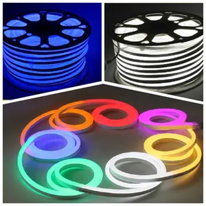 סופר מואר 12V ססגוניות מיעון rgb led ניאון חבל להגמיש אור