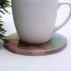 Posavasos Redondos de Mármol Natural Hechos a Mano de Alta Calidad, Alfombrillas y Protectores Premium, Posavasos de Piedra de Mármol para Mesa - Product Image 5