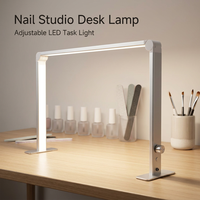 Lampe de bureau LED moderne en aluminium pour salon de manucure, à intensité variable, protectrice des yeux, flexible, pliable, simple, alimentée en courant alternatif, pour manucure