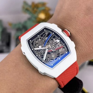 RM67-02 Luxury <b>Skeleton</b> <b>Automatic</b> Mechanical Men's Sports <b>Watch</b>, Carbon Fiber Case, Nylon Strap, Ultra-Thin 7.8mm - Product Image 3
