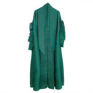 <span class=keywords><strong>Robe</strong></span> Longue Maxi Plissée <span class=keywords><strong>Taille</strong></span> Unique Élégante pour <span class=keywords><strong>Femme</strong></span>, Manches Longues à Volants, Coupe Ample, Cheville Naturelle, Collection 2023 - Product Image 3