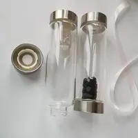 2022 מוצרים חדשים טבעי גביש קוורץ חצץ אבן אנרגיה זכוכית מים בקבוק ריפוי מתנה בריאות ספא כוס Drinkware