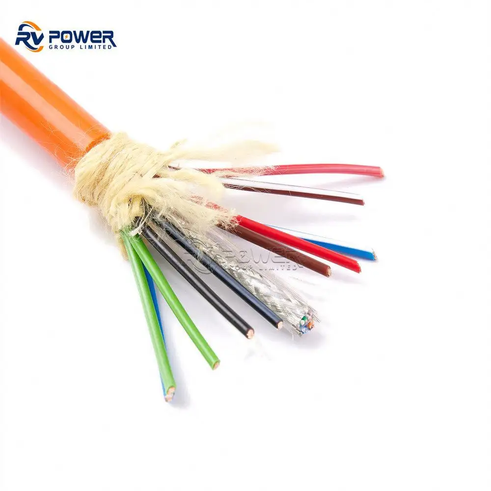Customize 3 Core Power Wires and STP Cat6 Network ROV Tether Underwater Neutral Buoyant Cable