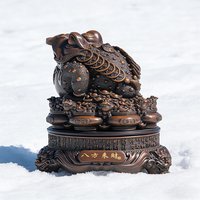 Figurine de crapaud doré porte-bonheur, ornement Feng Shui attirant la richesse, décoration traditionnelle chinoise pour la maison et le bureau