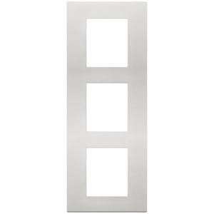 <b>Plate</b> 6M 2+2+2 Vertical Silver Wall <b>Switch</b> Cover 26.6x9.5x0.9cm - Product Image 1