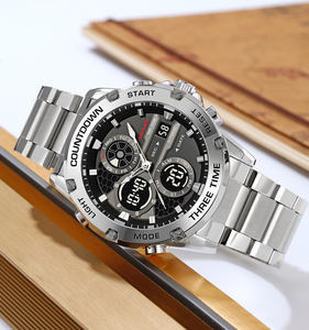 Nueva Venta caliente moda <span class=keywords><strong>SKMEI</strong></span> 2502 muñeca reloj analógico Digital deportes choque impermeable alarma luminosa lujo negro reloj hombres - Product Image 5