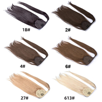 Extensión de Cola de Caballo de Cabello Humano 100% Natural Remy, Hecha a Máquina en Europa, Extensión de Cabello Humano Larga
