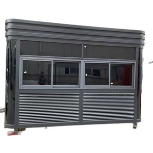 Cabine de sécurité extérieure portable en acier inoxydable avec porte vitrée et conception détachable pour le service de garde et la collecte des frais de stationnement - Product Image 2