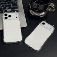 Coque de téléphone antichoc en TPU souple avec oreilles de chat 3D transparentes et mignonnes pour iPhone 17 Air 16 E 15 14 13 12 11 Pro X XS Max XR 8 Plus