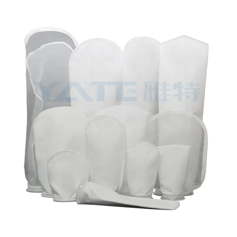 PP PE PTFE naylon sıvı filtrasyon çoklu torba filtre makinesi 0.2/5/10/100 mikron polipropilen filtreli sıvı torbası