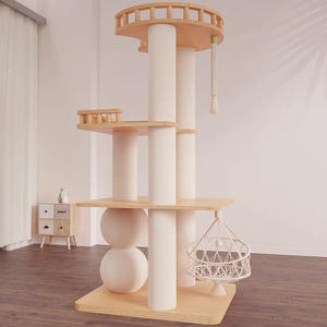 Mewah Klasik kayu padat pohon kucing terintegrasi bingkai memanjat papan gores sarang terinspirasi oleh kapsul ruang angkasa - Product Image 4