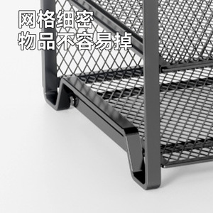 Desktop <b>Storage</b> Rack Multi Layer Carbon Steel <b>File</b> Organizer With Pen Holder For Office Stationery Books And Misc Items - Product Image 1