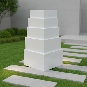 ชุดกล่องอะคริลิคสี<span class=keywords><strong>ครีม</strong></span>ขาวทรงสี่เหลี่ยมผืนผ้า 5 ชิ้น สำหรับติดผนัง ใช้เก็บลูกกอล์ฟและของสะสม - Product Image 2