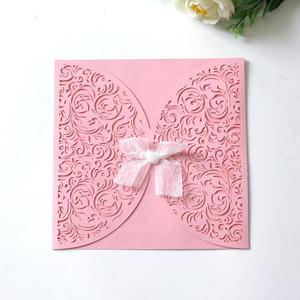<span class=keywords><strong>Carte</strong></span> <span class=keywords><strong>d</strong></span>écoupée au laser pour <span class=keywords><strong>mariage</strong></span> et baby shower, avec ruban, <span class=keywords><strong>carte</strong></span> <span class=keywords><strong>d</strong></span>'anniversaire rose avec nœud, cartes <span class=keywords><strong>d</strong></span>'<span class=keywords><strong>invitation</strong></span> <span class=keywords><strong>de</strong></span> <span class=keywords><strong>mariage</strong></span>, vente chaude - Product Image 3