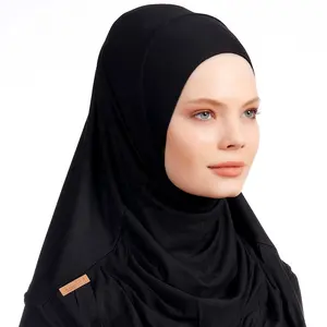FORCE motrice, nouveau modèle de châles de couleur unie, bandeau musulman Hijabs foulards Logo personnalisé musulman Hijabs