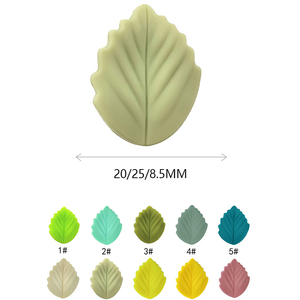 <span class=keywords><strong>ราคา</strong></span>โรงงาน ลูกปัดซิลิโคนรูปใบไม้ ปลอดสาร BPA สำหรับทำจุกนมหลอก สร้อยคอ ของเล่นเด็กกัดเล่น - Product Image 6