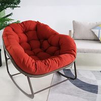 Danlong moderne surdimensionné extérieur Papasan chaise berçante coussin doux confortable Patio oeuf chaise corde salon bascule fer cadre balcon