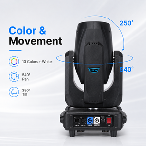 Projecteur à tête mobile 250W 8R Beam 18CH DMX512 16 bits Pan 540 °   Inclinaison 250 °   Prisme Gobo Frost CRI90 IP20 pour Concerts, Clubs, Théâtres - Product Image 3
