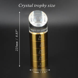 हिस्टोप डिजाइन उच्च गुणवत्ता तीन-भाग एल्यूमीनियम ट्रॉफी गोल्ड प्लेटेड और मुद्रित बैंक पुरस्कार मॉडल - Product Image 2