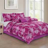 Juego de Edredón Moderno de 7 Piezas, Jacquard Brillante, 120 g/m², Ropa de Cama de Poliéster