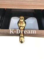 KD-33GF Guangdong fait à la main en laiton matériel extérieur robinet d'eau pour salle de bain sans trou comptoir bassin plaqué or robinet d'eau