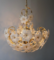 Moderner Luxus Murano Glas Blumen-Kronleuchter Italienisches Design Pendelleuchte für Schlafzimmer Esszimmer Eingangsbereich Villa Hochzeitsdekoration