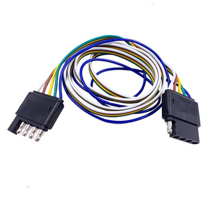 Connecteur de remorque américain à 5 broches, câble d'extension, adaptateur pour camping-car, connexion de feux arrière, 48 pouces, cuivre PVC - Product Image 4
