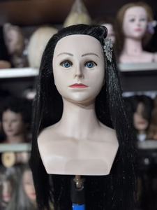 <span class=keywords><strong>หัว</strong></span>หุ่นผู้หญิงทำจากผมแท้ 100% สำหรับจัดแต่งทรงวิกผม หุ่นฝึกทำผมเสมือนจริงสำหรับการถักเปีย ตัดผม และฝึกฝนการสอบในร้านเสริมสวย - Product Image 3