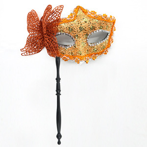 قناع أميرة للحفلات التنكرية، قناع دانتيل فاخر بنمط فراشة جانبي، قناع يدوي بنمط عمود روماني وتنين - Product Image 4